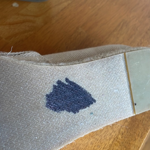 J. McLaughlin Cream Brown Canvas Leather Redding Cap Slip On Espadrille E385 - Picture 12 of 16